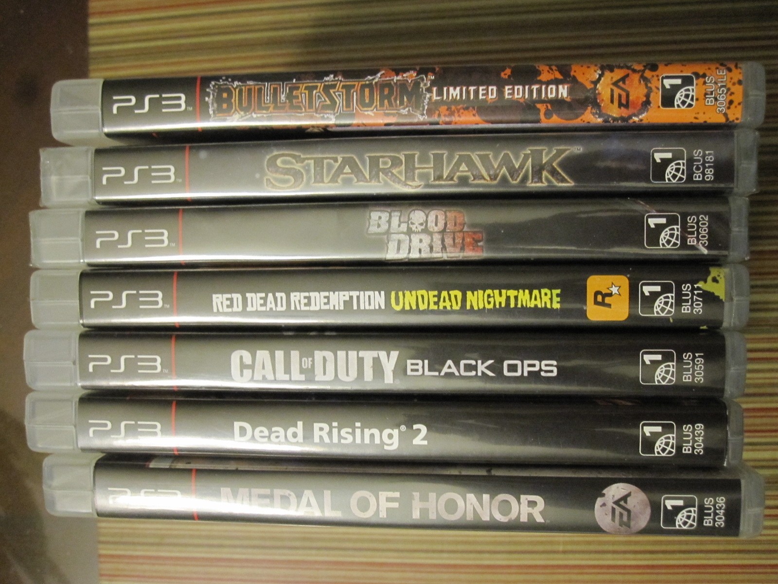 PS3 7 Lot, Call Duty B Op, S-hawk, Red Dead NMare, D/Rising 2, Blood Drive,READ!