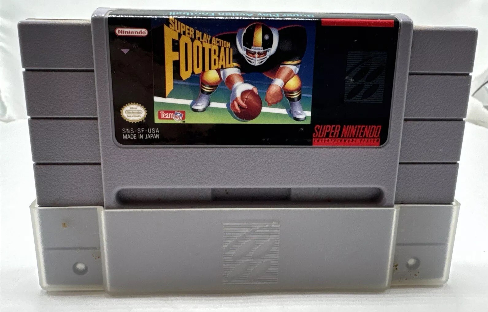 Super Play Action Football (Nintendo SNES 1992) Cartridge with Cover – Tested