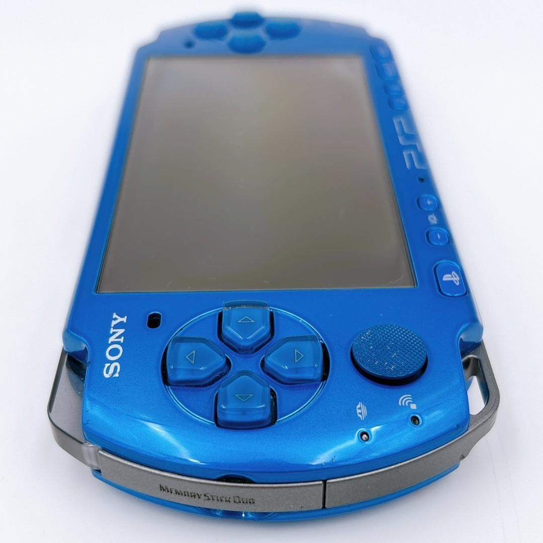 Excellent Sony PSP-3000 Vibrant Blue Console w/ Charger and Case