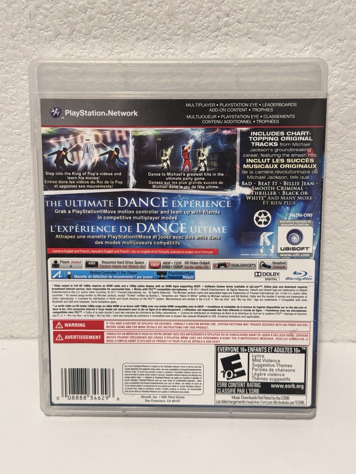 Michael Jackson The Experience (PlayStation 3 PS3) CIB COMPLETE & TESTED