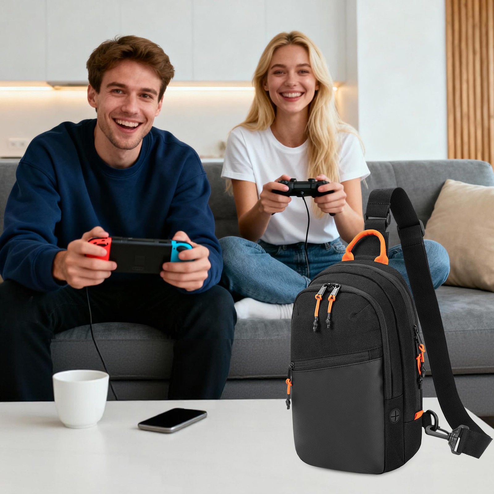 Sling Crossbody Bag with Nintendo Switch/Switch 2/Steam Deck/ASUS ROG Ally/Le…