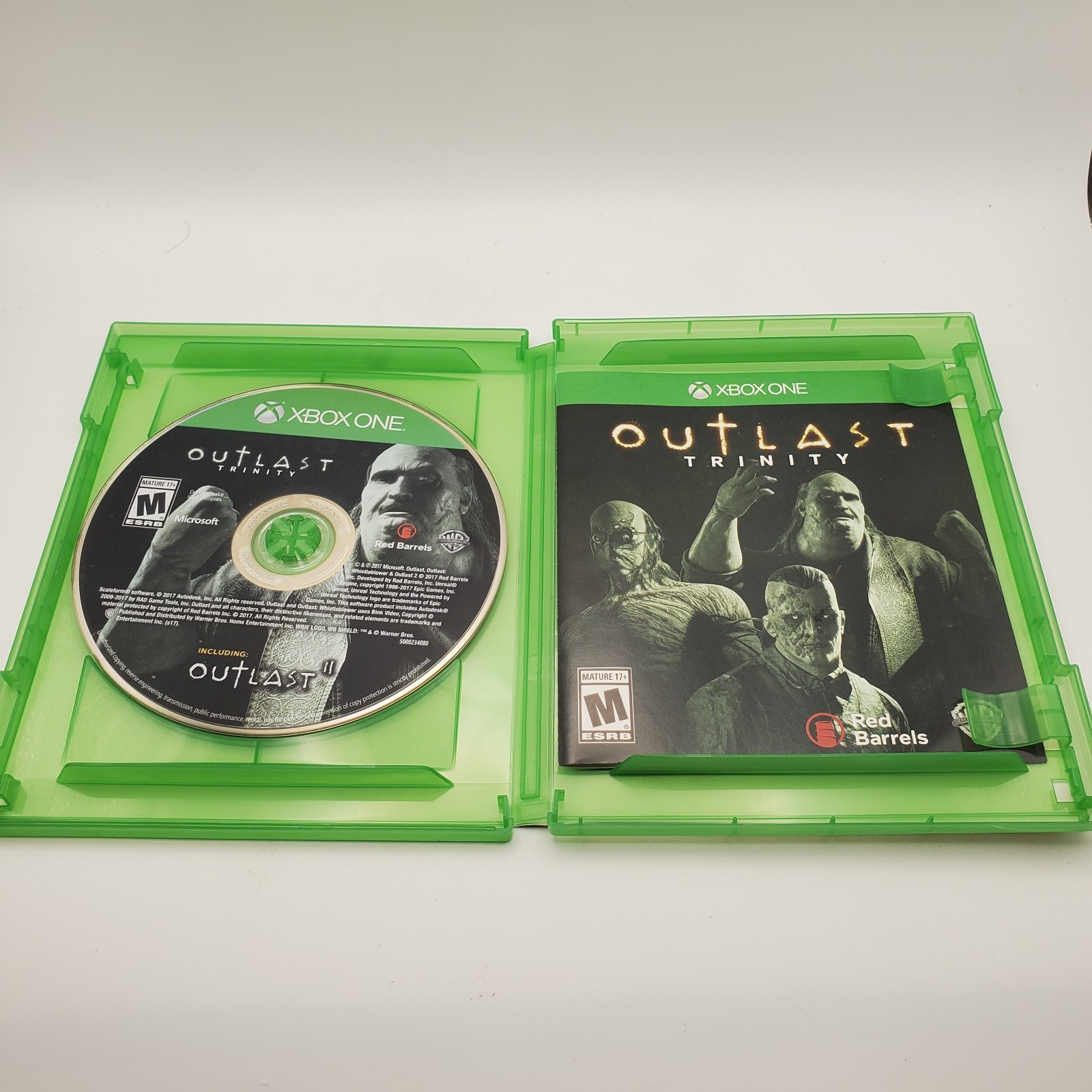 Outlast Trinity (Outlast 2 Only) Microsoft Xbox One, Tested **Disc 2 Only**