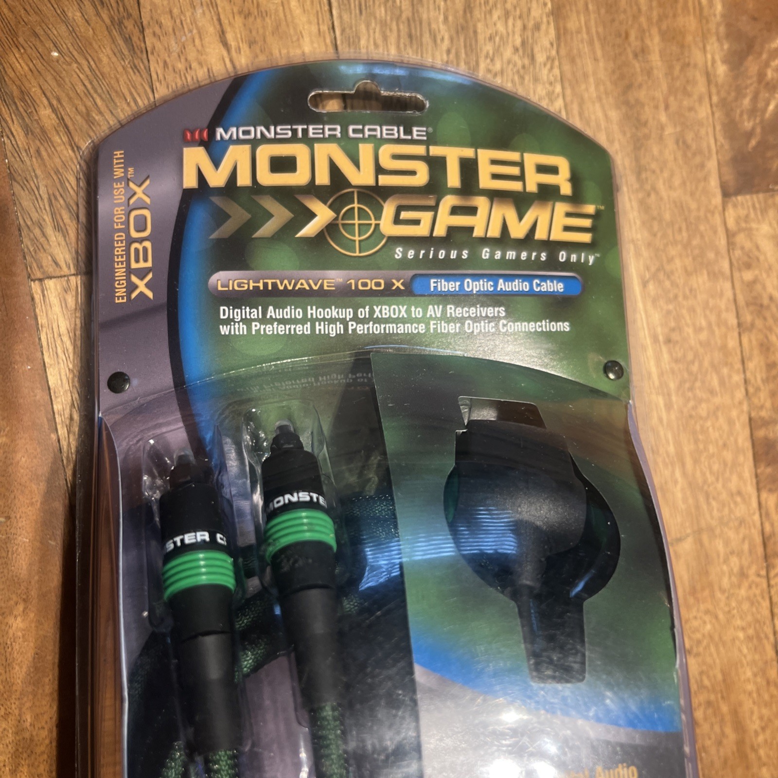 Monster Game Lightwave 100 X Fiber Optic Audio Cable for Original Xbox 10ft New
