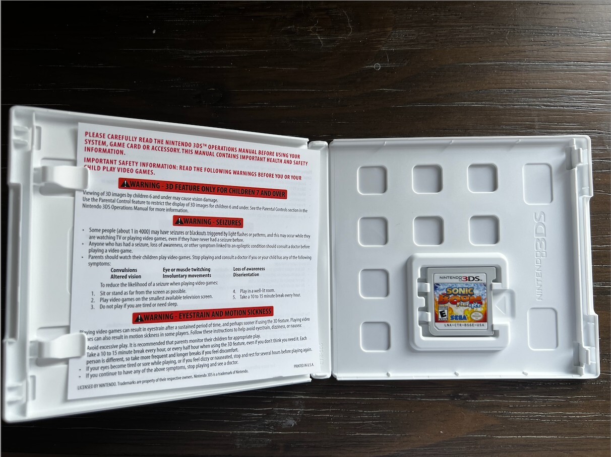 Sonic Boom Fire & Ice – Nintendo 3DS