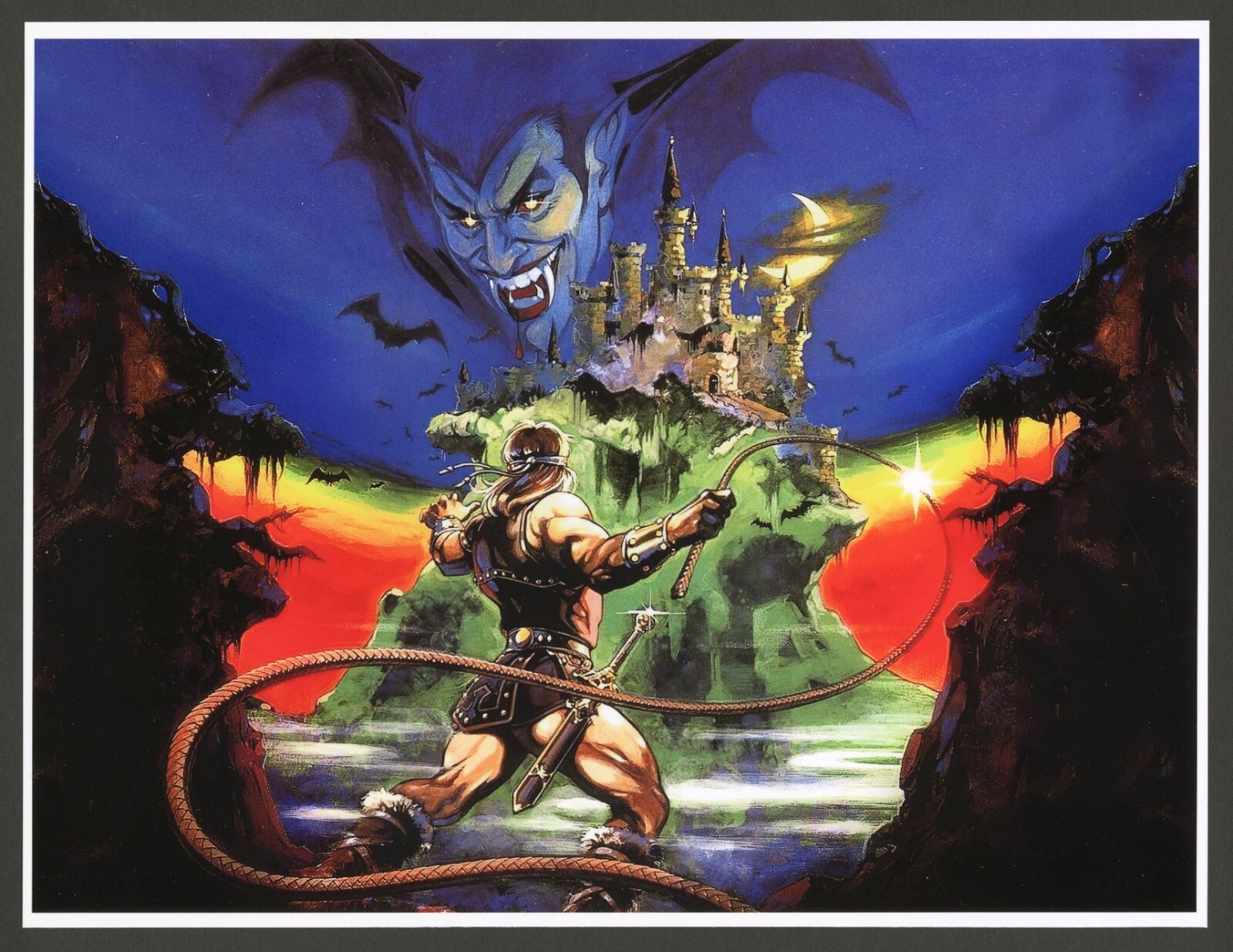 Original Castlevania 1 Nintendo NES 1986 Game Art Print Glossy – Small Poster