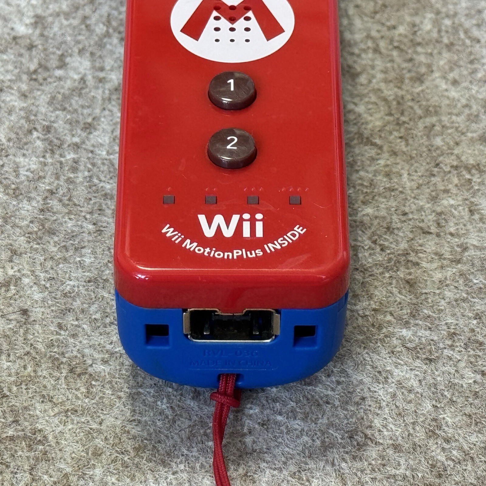 Nintendo Wii U Mario Red & Blue Remote Plus Controller + Sleeve & Strap RVL-036