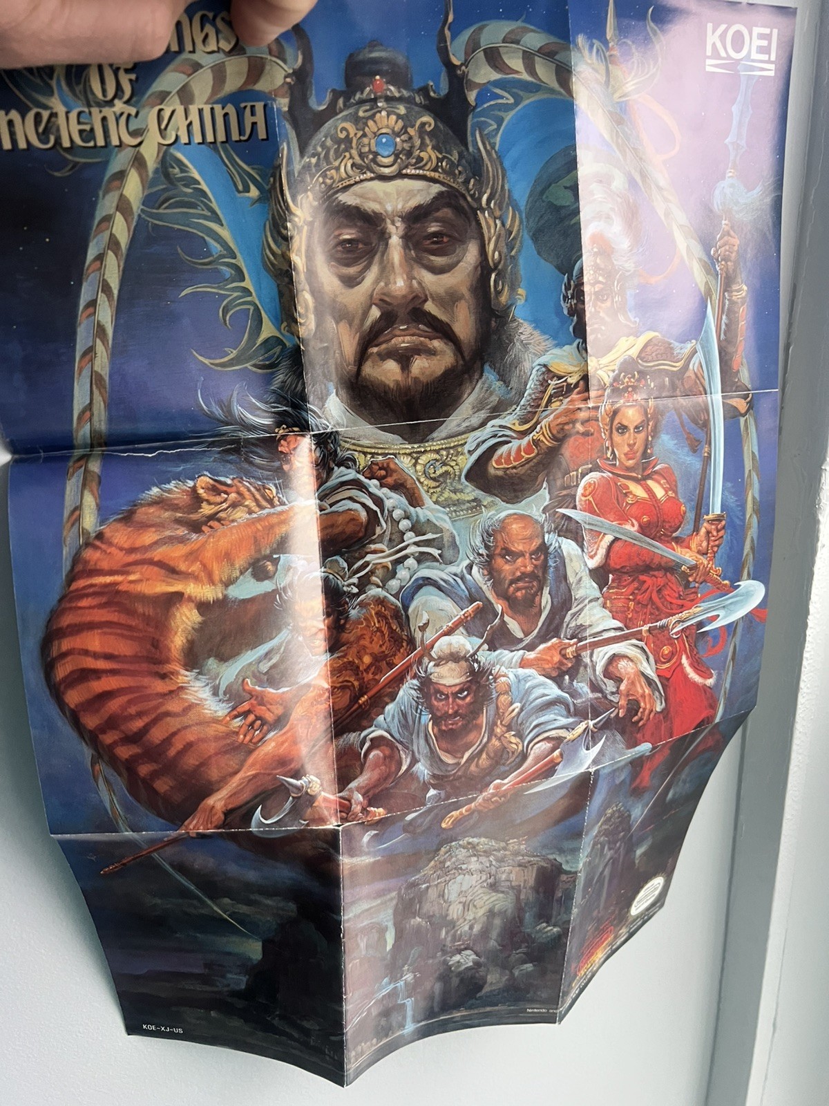 Bandit Kings of Ancient China Box Manual Map In 1991 Nintendo NES Poster Bag
