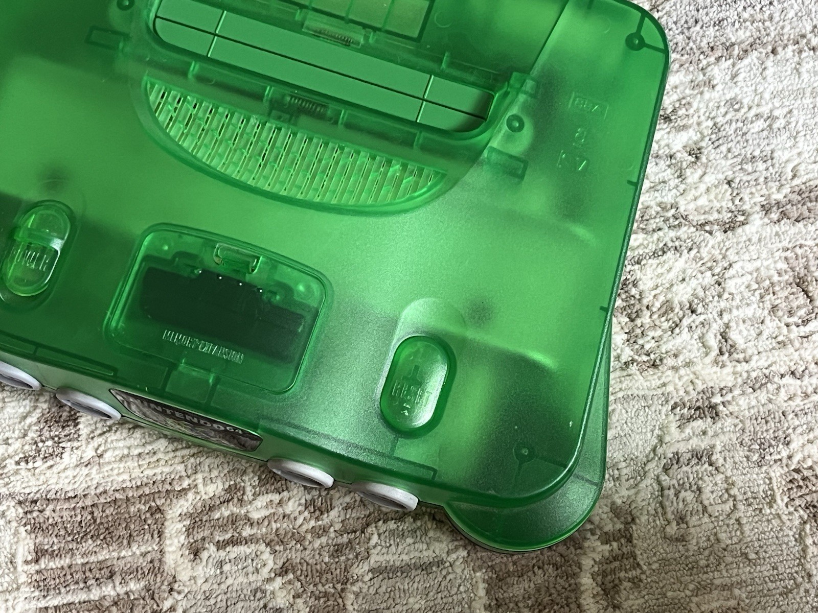 Nintendo 64 Funtastic Clear Jungle Green Console Only NUS-001 Tested NICE SHAPE