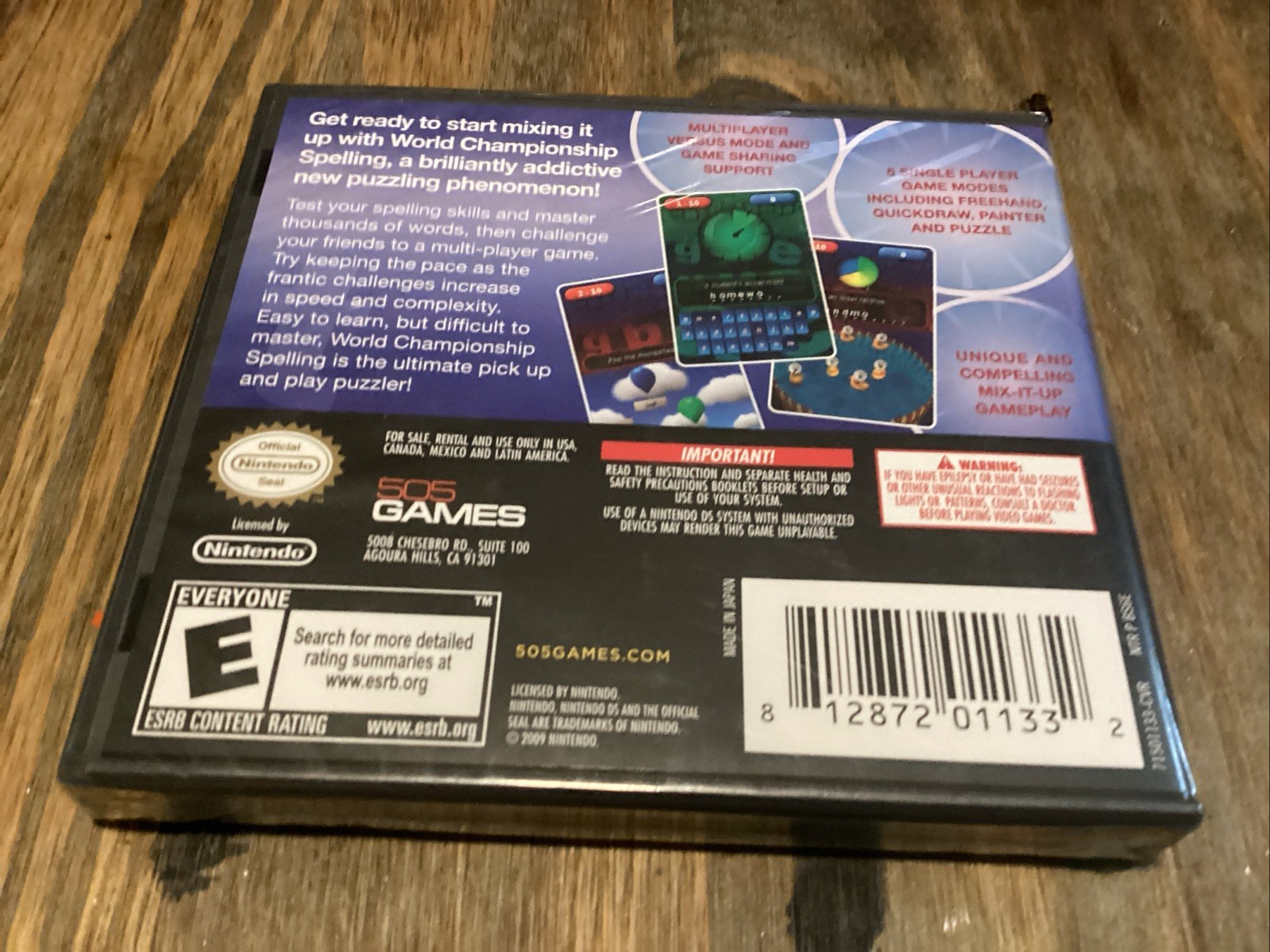 World Championship Spelling NDS Brand New Factory Sealed US Version Nintendo Ds