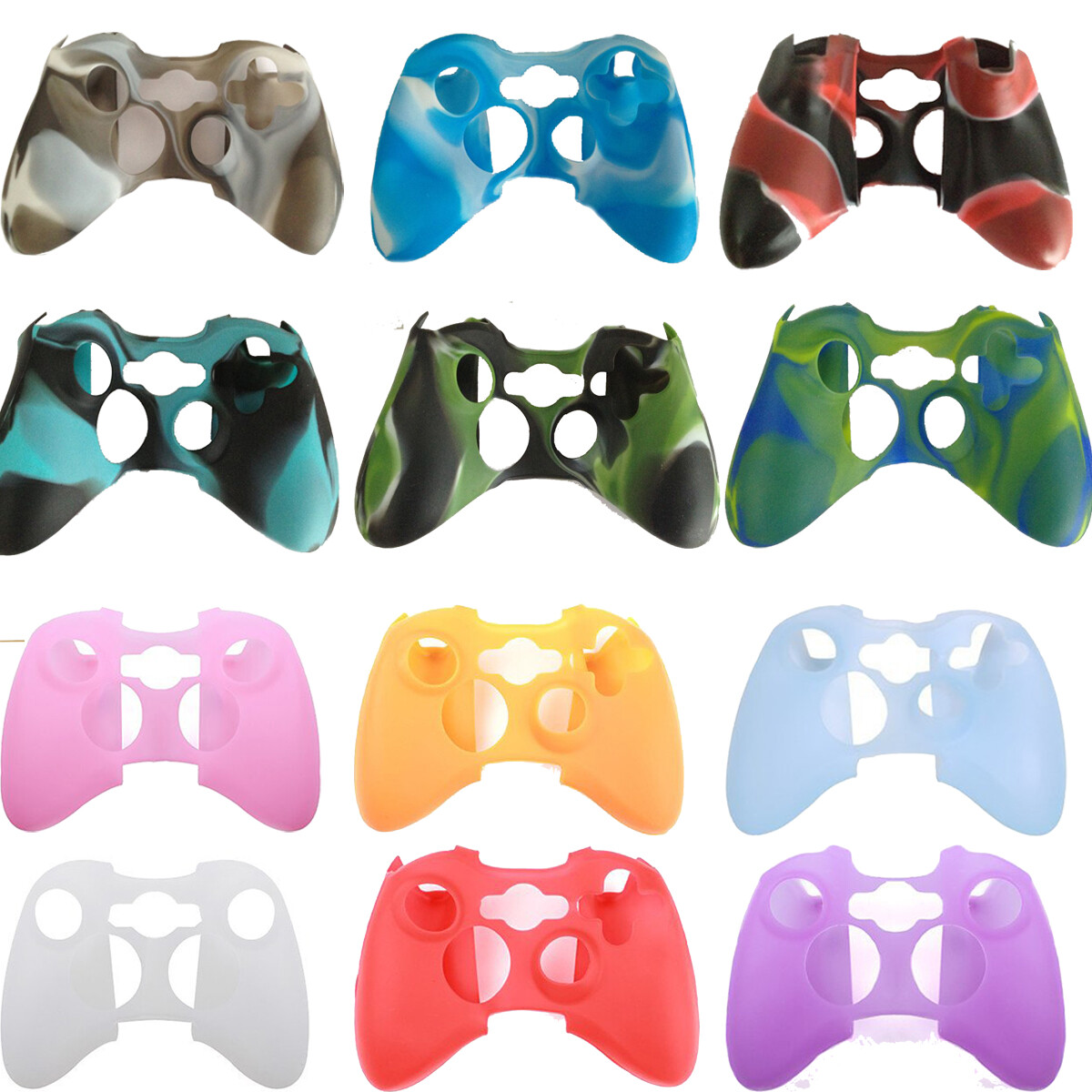 Silicone Gel Rubber Skin Protective for Microsoft Xbox 360 Controller Cover Case