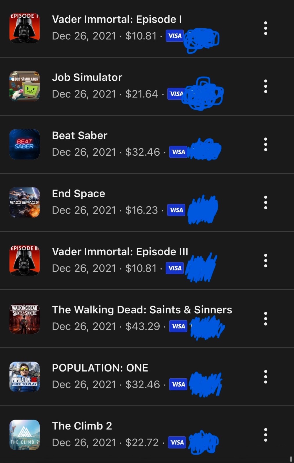 STACKED OCULUS ACCOUNT ( Games, In-app purchases)