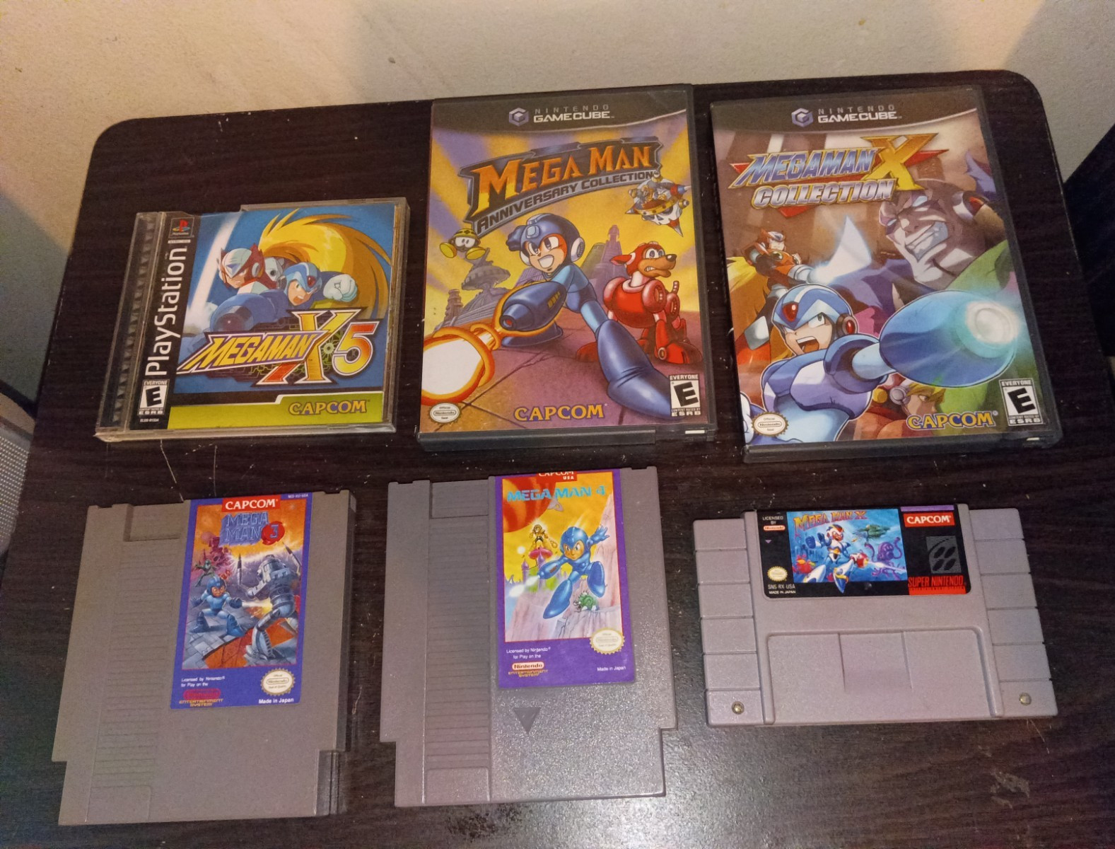 Capcom Mega Man Mixed Lot 6 PS1, GameCube, NES, SNES-Tested And Authentic