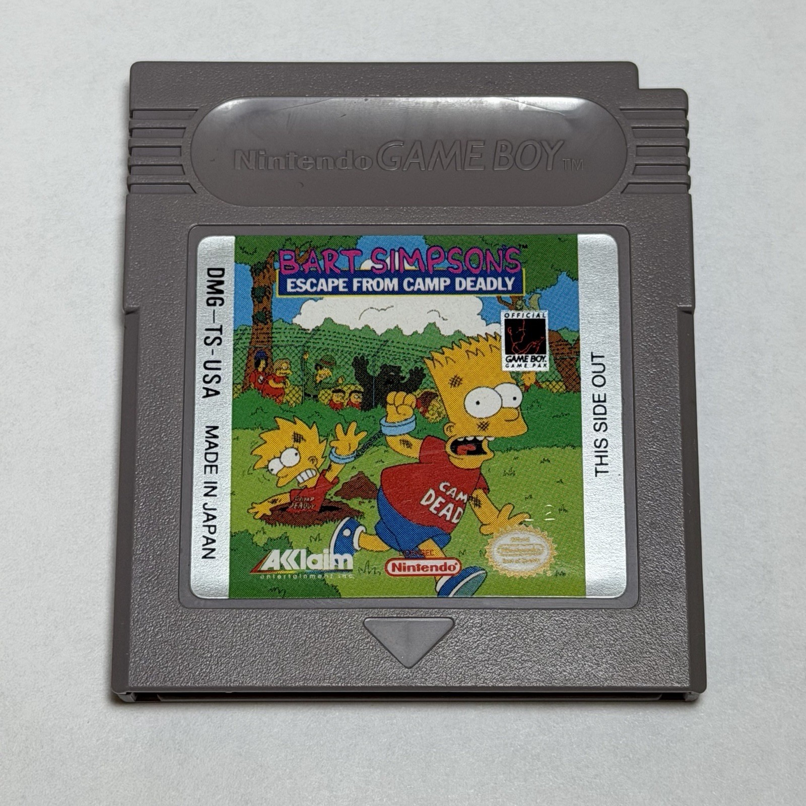 Bart Simpson’s Escape From Camp Deadly Nintendo Game Boy Works Game Only Vintage
