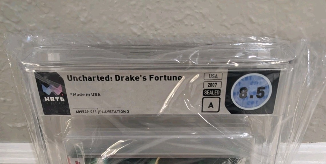 Uncharted Drake’s Fortune PS3 First Print Black Label WATA 8.5 A New Sealed