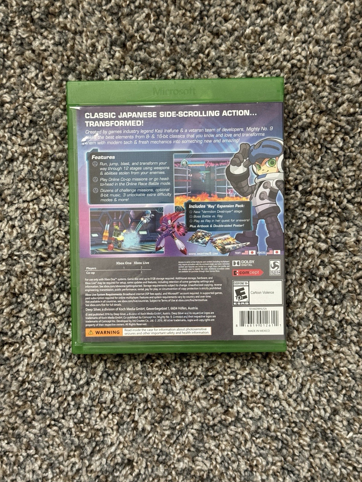 Mighty No. 9 Xbox One Game Case Disc Tested Deep Silver Platformer