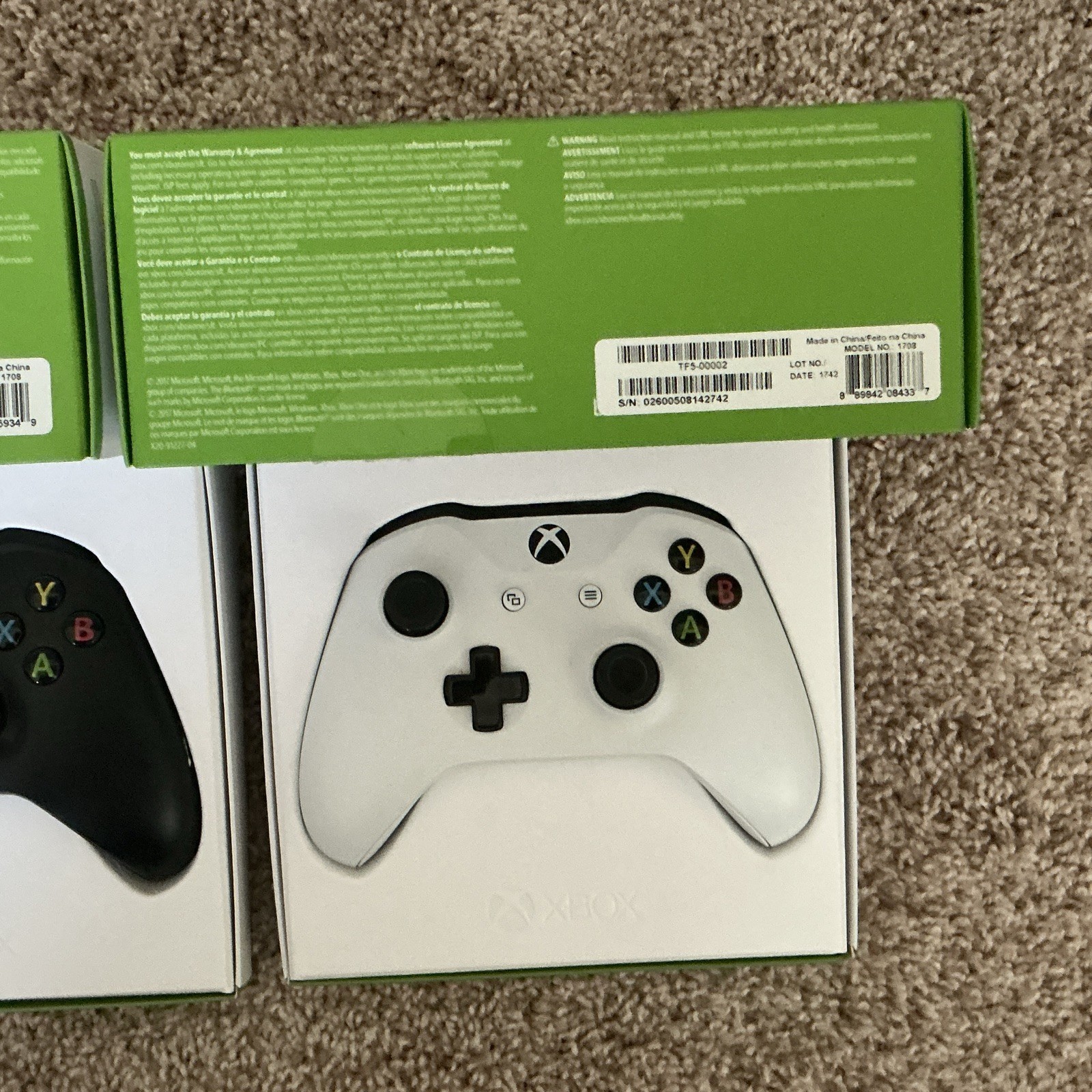 Microsoft 3 Xbox Wireless Controllers 2 White 1 Black (single unit price $45)