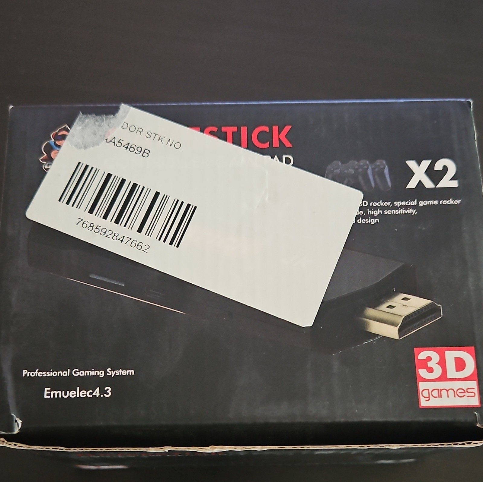 GameStick X2 4K HDMI Microconsole TV Game Stick 32GB w/ Controller Black