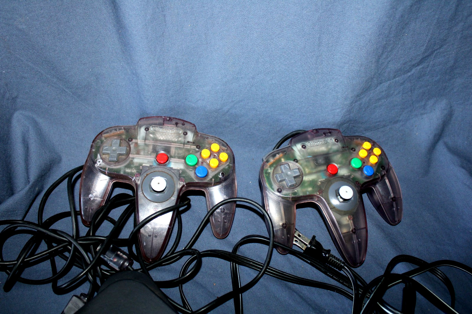 Nintendo 64 N64 Console Atomic Purple OEM Controllers Memory Expansion WORKS