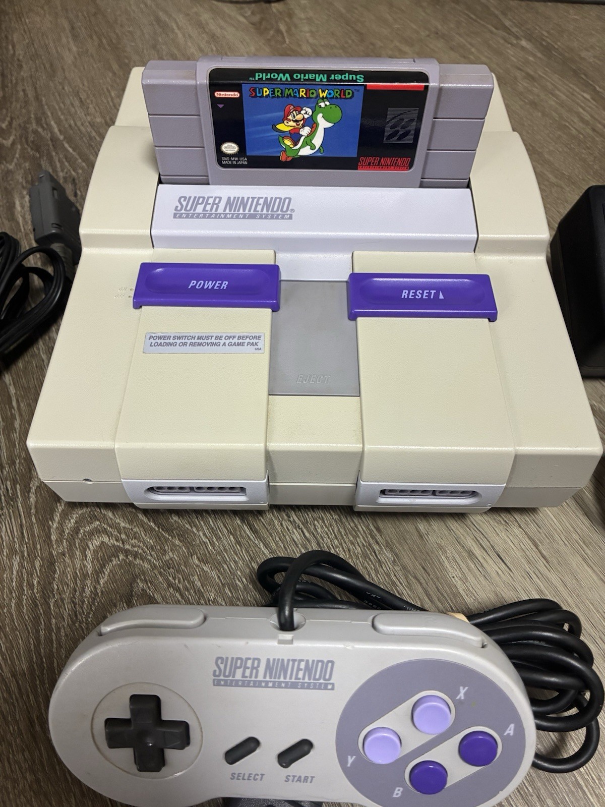 Super Nintendo (SNES) Console Bundle w/ Super Mario World