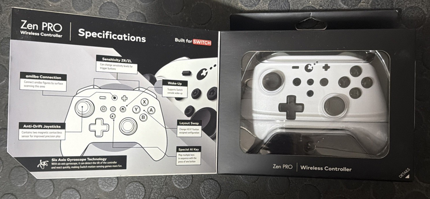Zen Pro Wireless Controller for Nintendo Switch PC Anroid IOS New