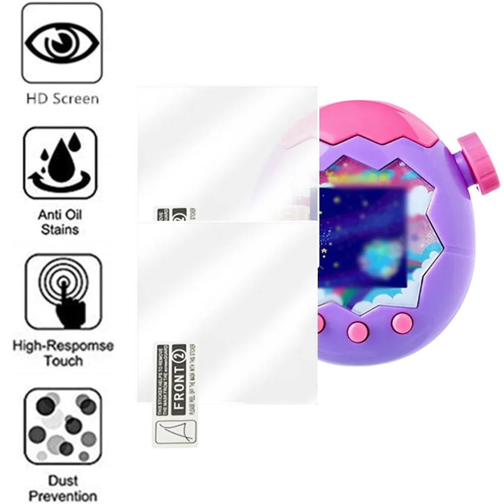 For Tamagotchi Paradise Square Screen Protector White Clear Full Display Cover