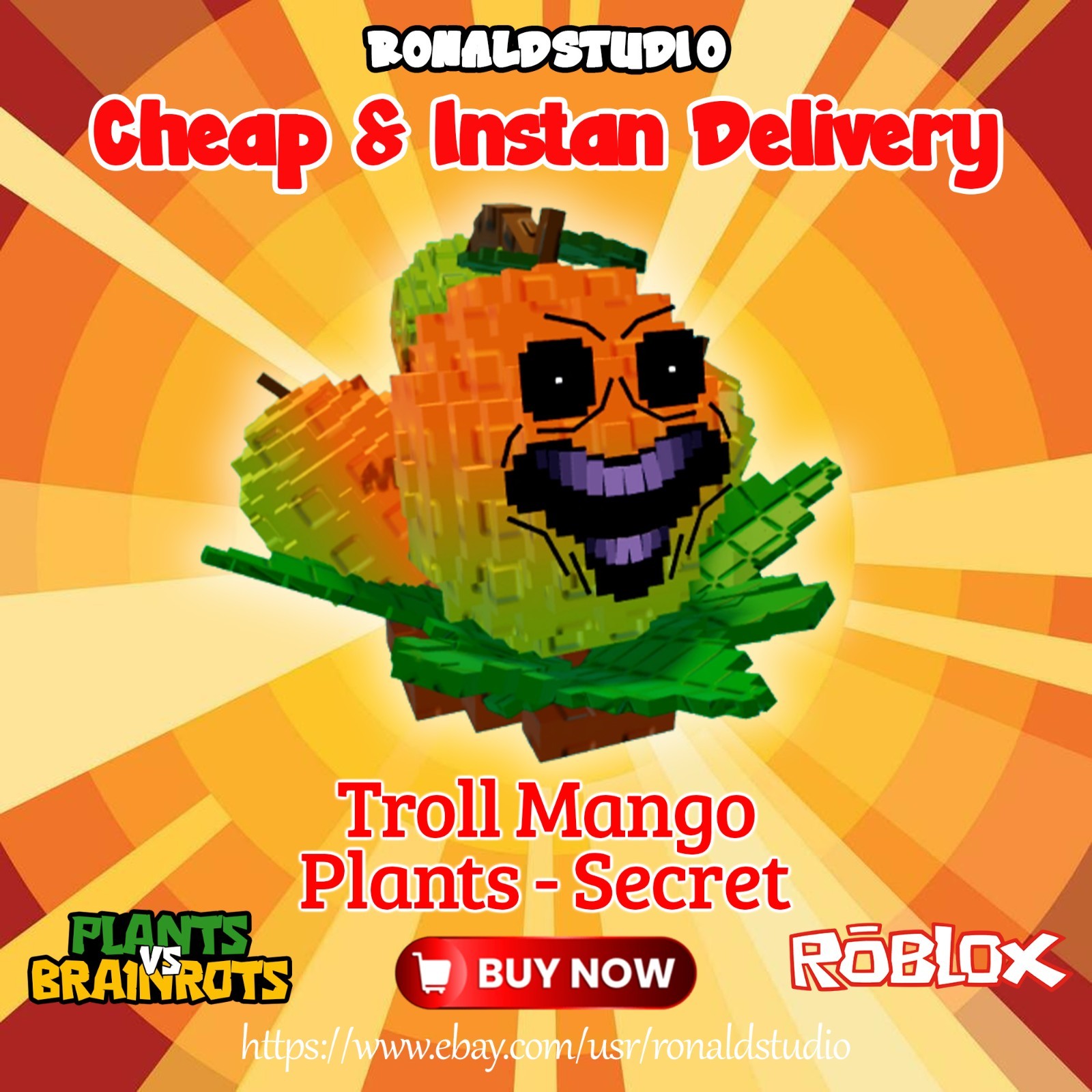 🟢ONLINE 🌱 Plants Vs 🧠 Brainrots! TROLL MANGO RANDOM KG | PLANT SECRET | FAST