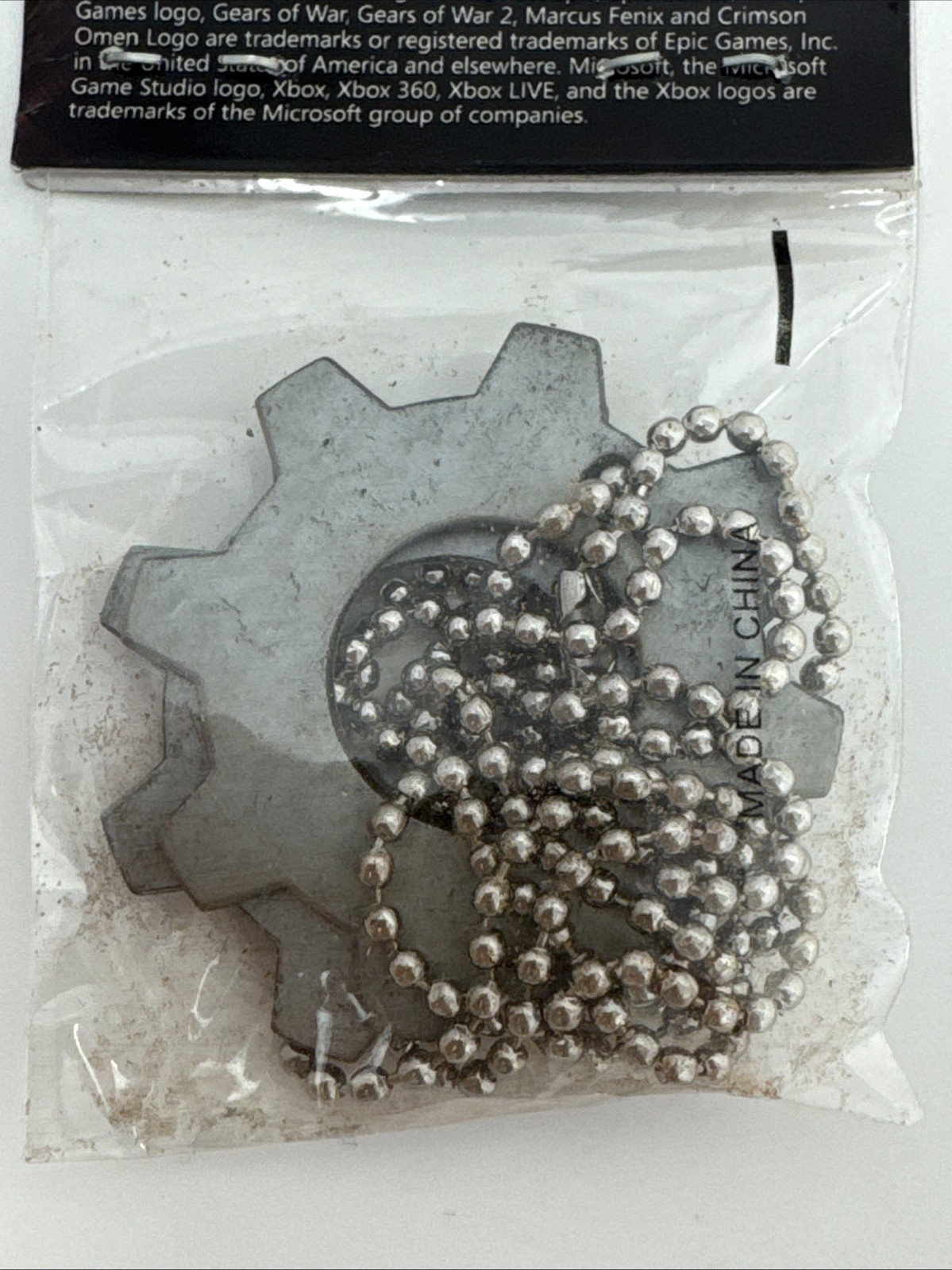 Gears of War 2 GoW 11.07.08 Hope Runs Deep Cogs Tags Necklace Promo SEALED NEW!