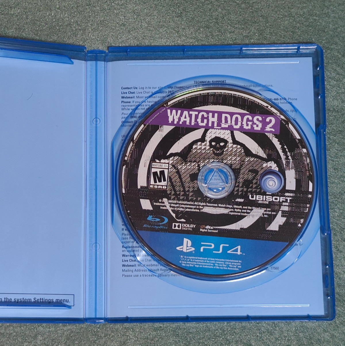 Watch Dogs 2 PlayStation 4 PS4 Ubisoft 3rd Person Used Tested