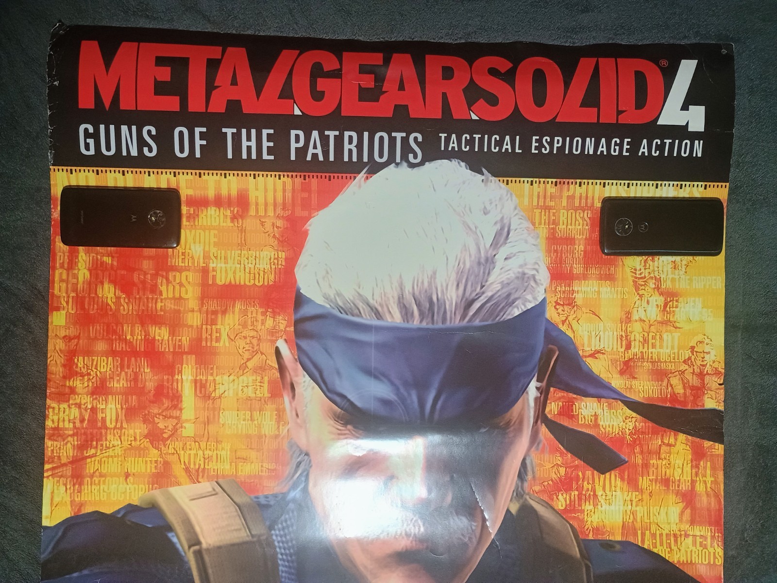 GameStop Metal Gear Solid 4 Solid Snake Poster Huge Oversized 47″x33″ Promo Ad