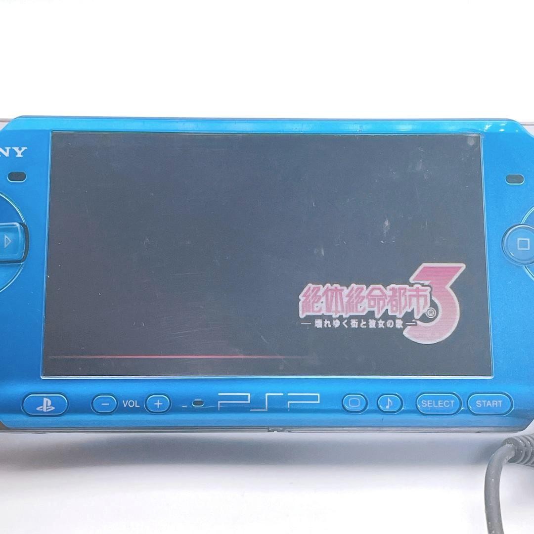 PSP-3000 Vibrant Blue Console Excellent Condition Tested Japan Import