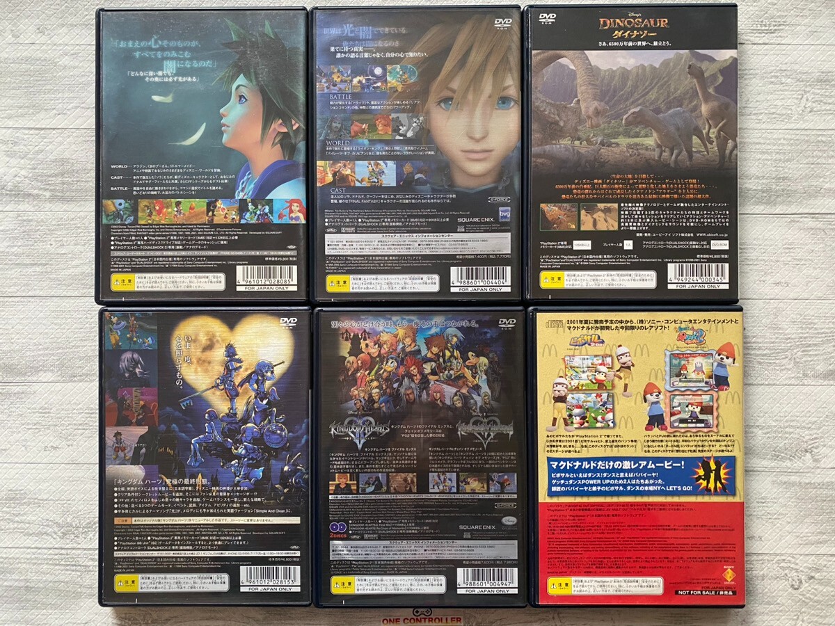 SONY PS2 Kingdom Hearts ⅠⅡ & Final Mix & Dinosaur & Happy Disc from Japan
