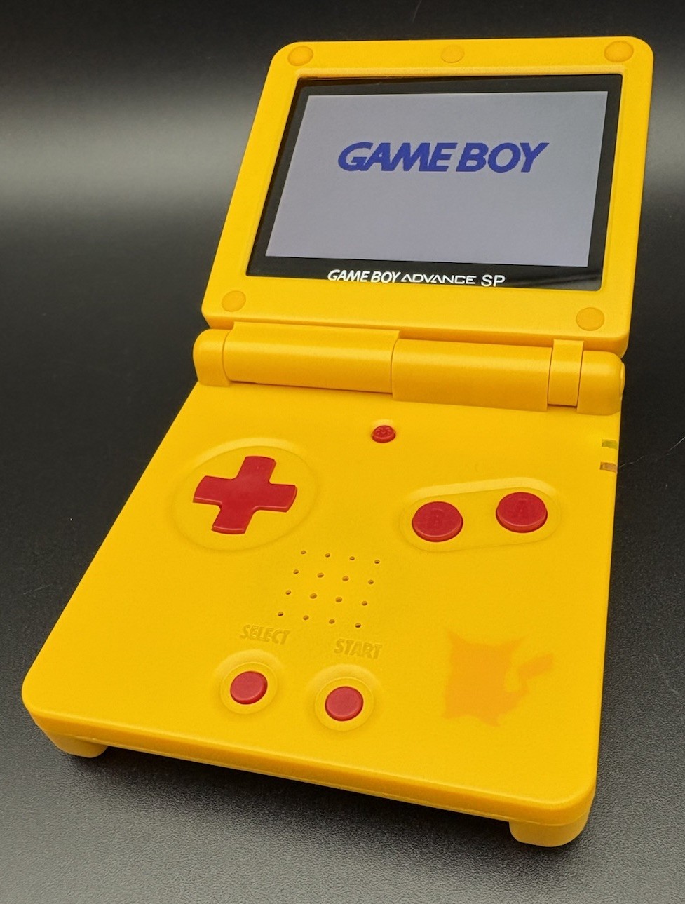 Pikachu Gameboy Advance Sp GBA SP —New IPS Screen—USBC W/ Audio—New Battery