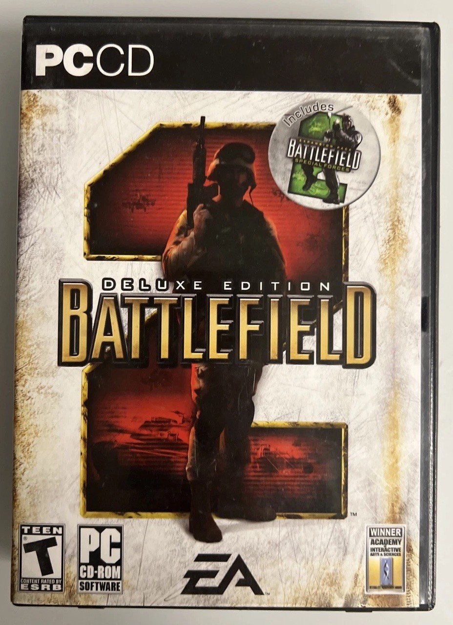Battlefield 2 Deluxe Edition 5-Disc CD-ROM PC Game 2006 Windows XP Complete