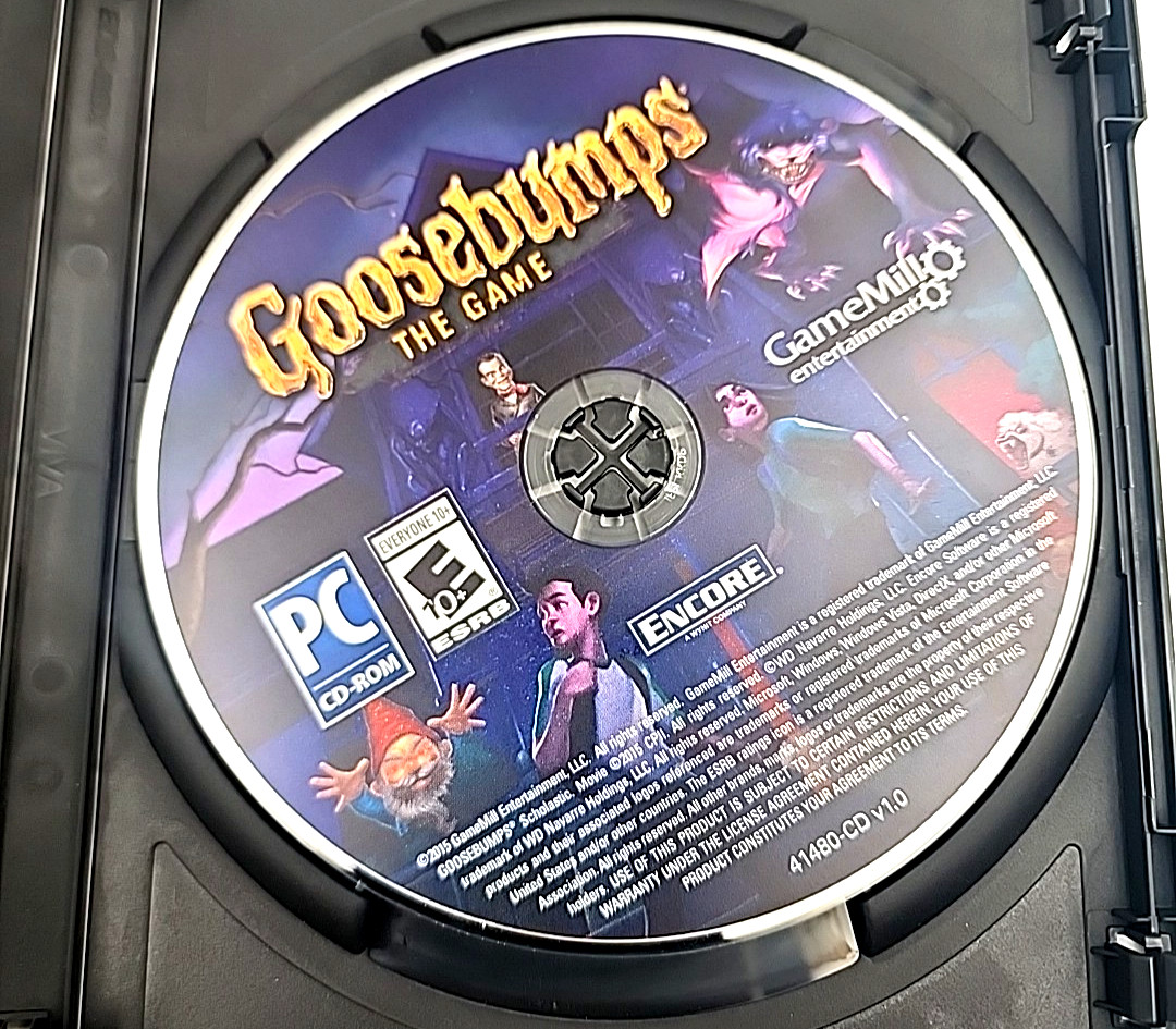GameMill Goosebumps The Game PC CD-ROM Windows 2015 Disc No Manual