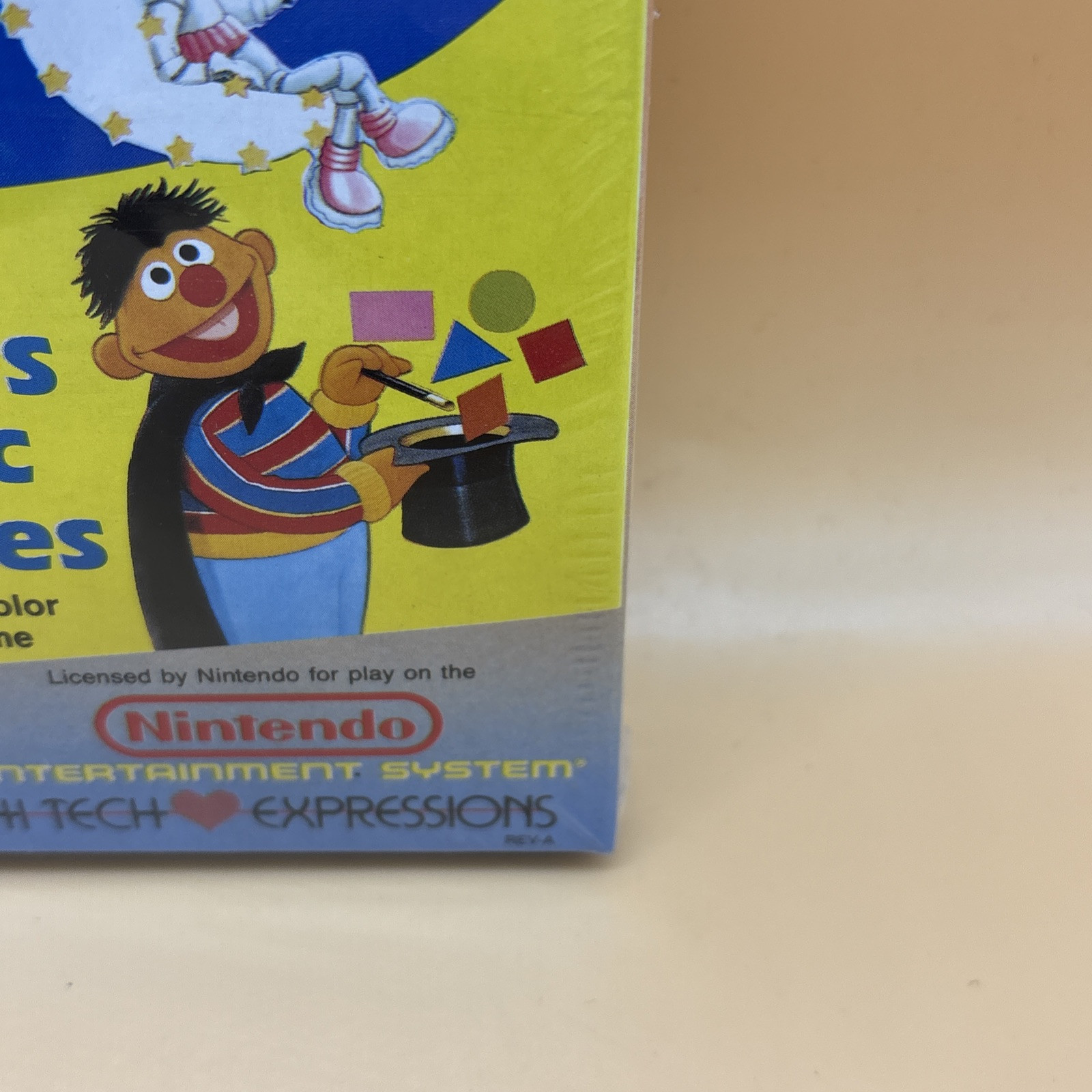 oval seal Sesame Street 123 complete in box nintendo nes game factory MINT