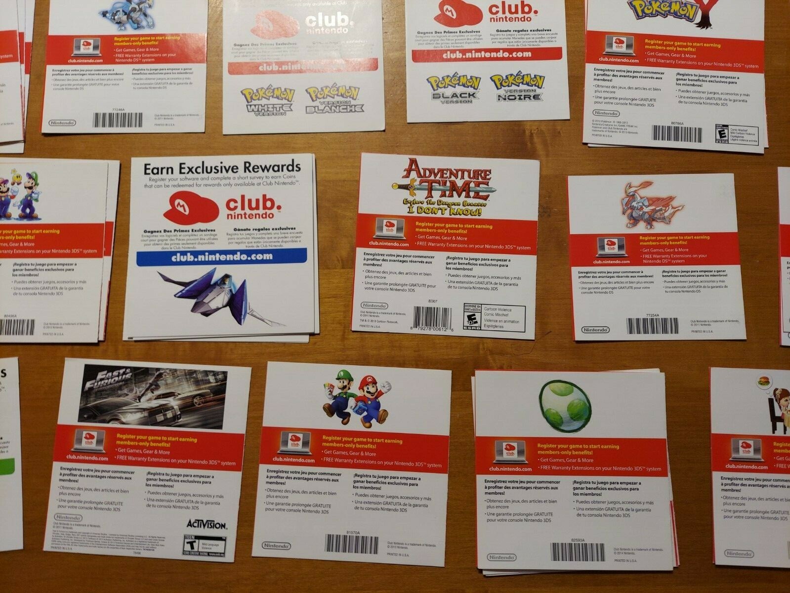 LOT OF 92 Wii Wii U 3DS Club Nintendo Video Game Inserts + Bonuses EXPIRED READ