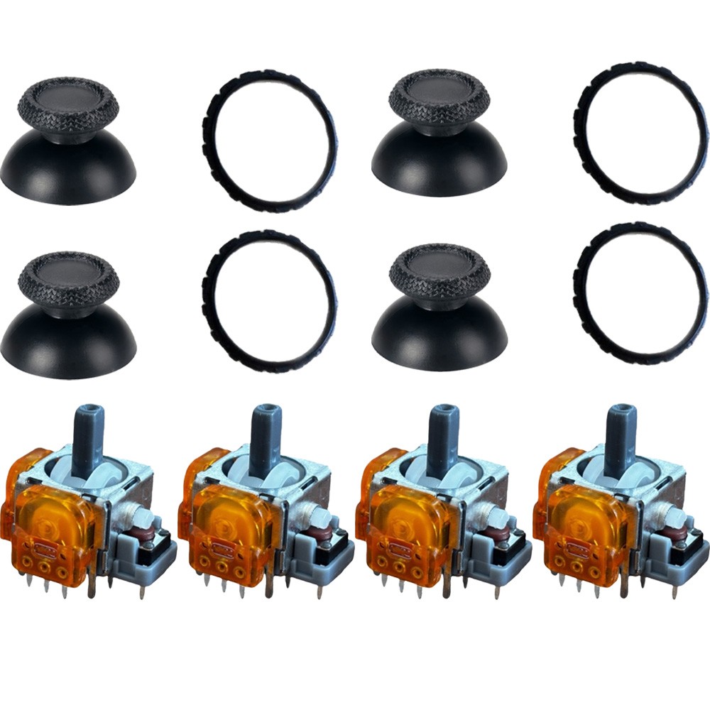 3Sets For PS5 Joystick Upgrade Anti Drift TMR Joysticks Thumbrigs And Rings USA