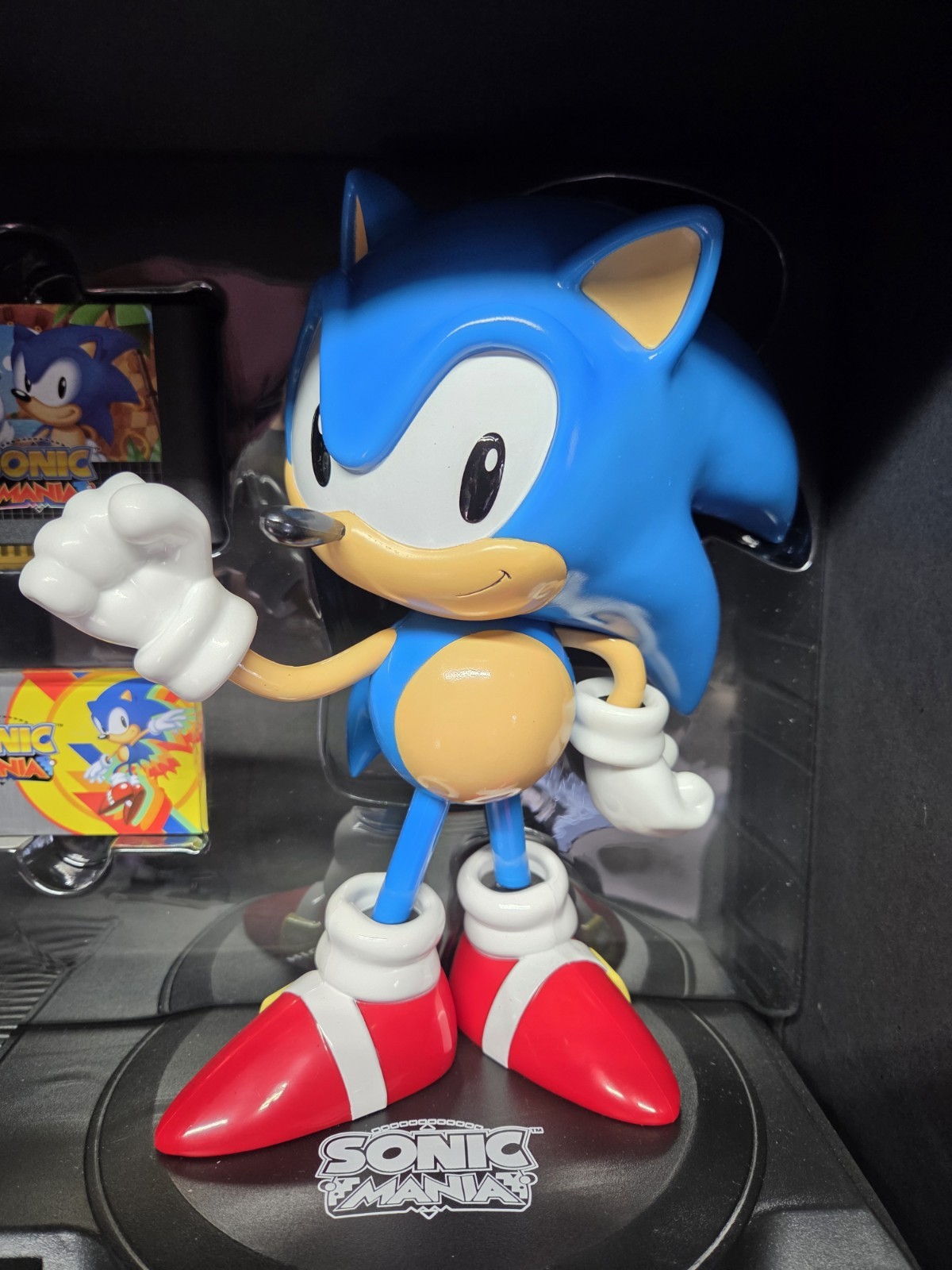 Sonic Mania Collectors Edition Video Game Statue Sega Figure Game Ring Works