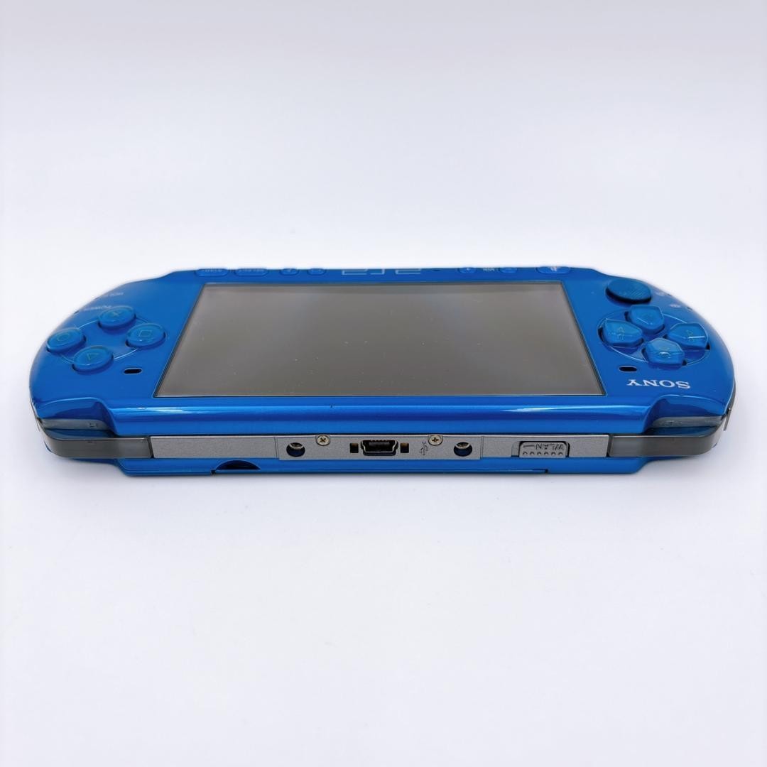 Excellent Sony PSP-3000 Vibrant Blue Console w/ Charger and Case