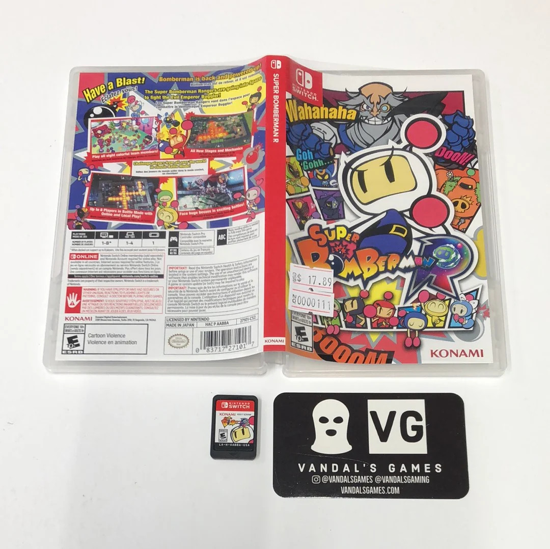 Switch – Super Bomberman R Nintendo Switch W/ Case #111