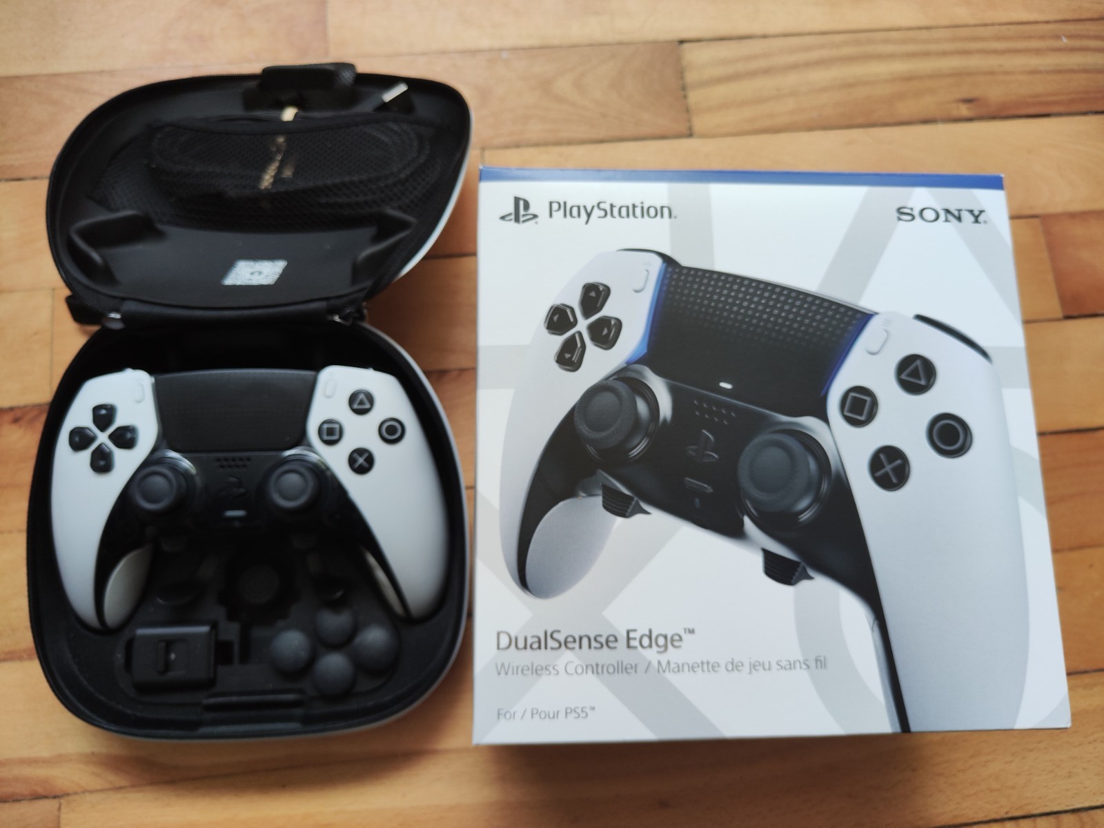 Sony PlayStation 5 DualSense Edge TMR K-Silver JS13 Pro + Controller – White