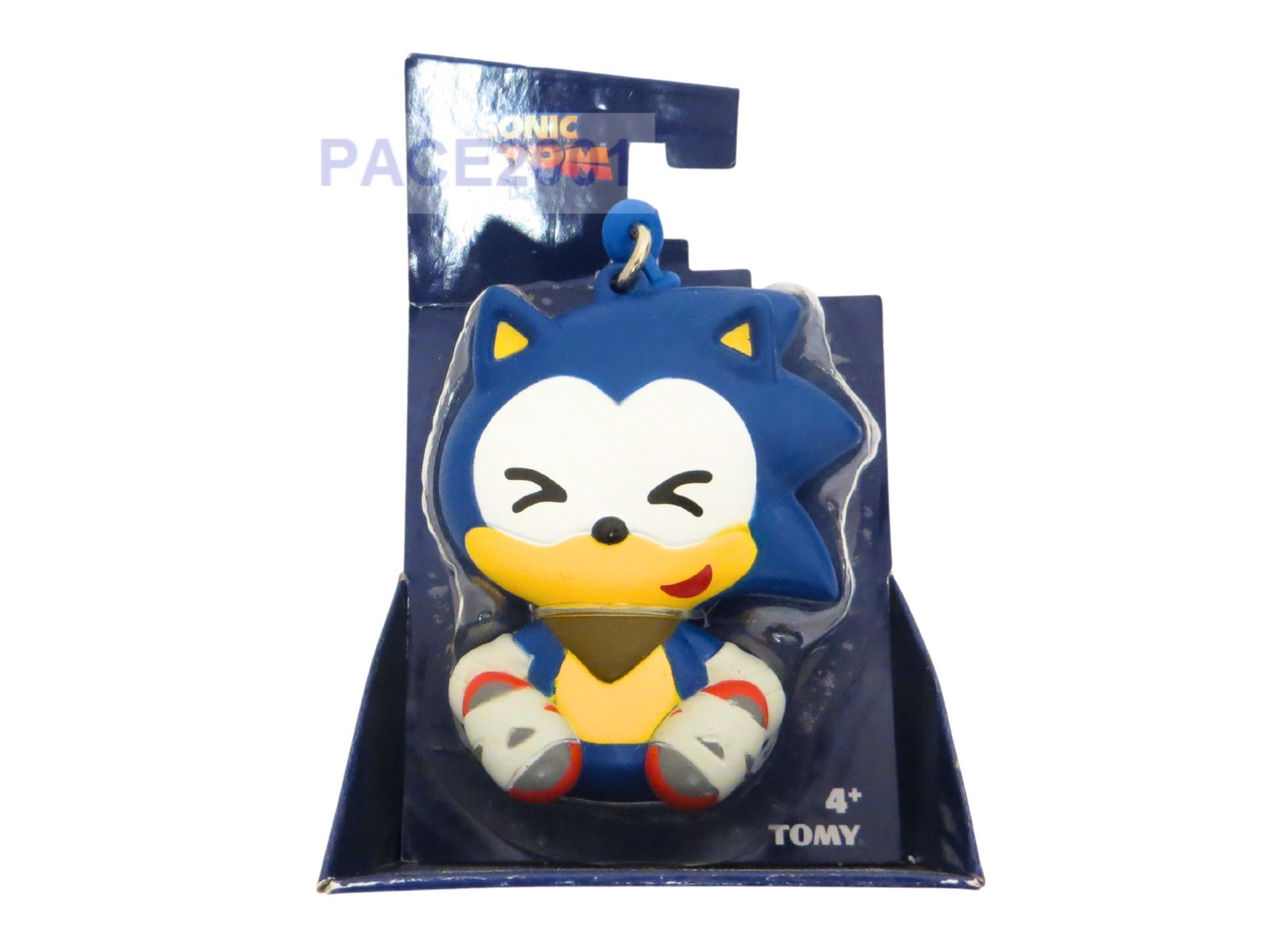 Tomy Sonic Boom- Cute Emoji Sonic Clip on… Keychain or Zipper Pull – NIB