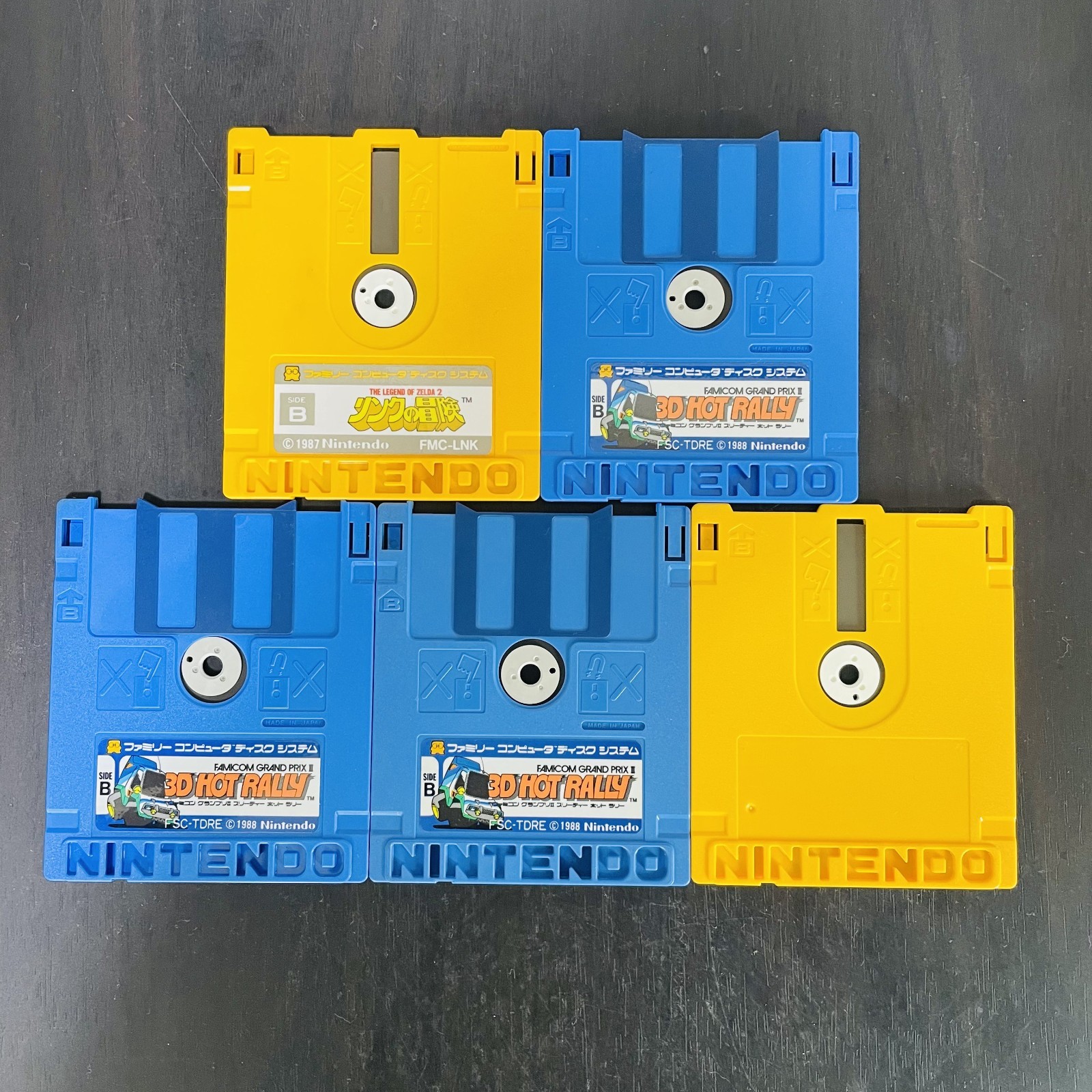 Lot of 5 “Junk No Load” Disks Nintendo Famicom Disk System Zelda Link Mario Golf