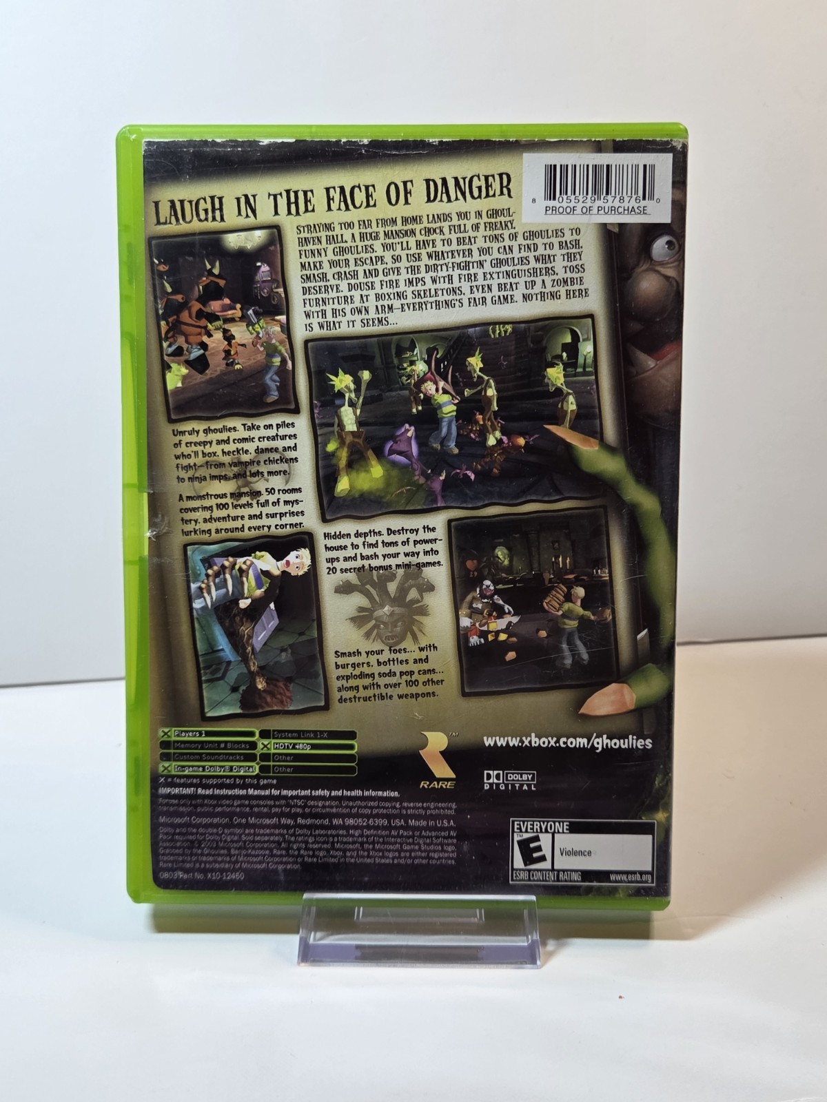 Grabbed by the Ghoulies (Microsoft Xbox, 2003) Complete With Manual,