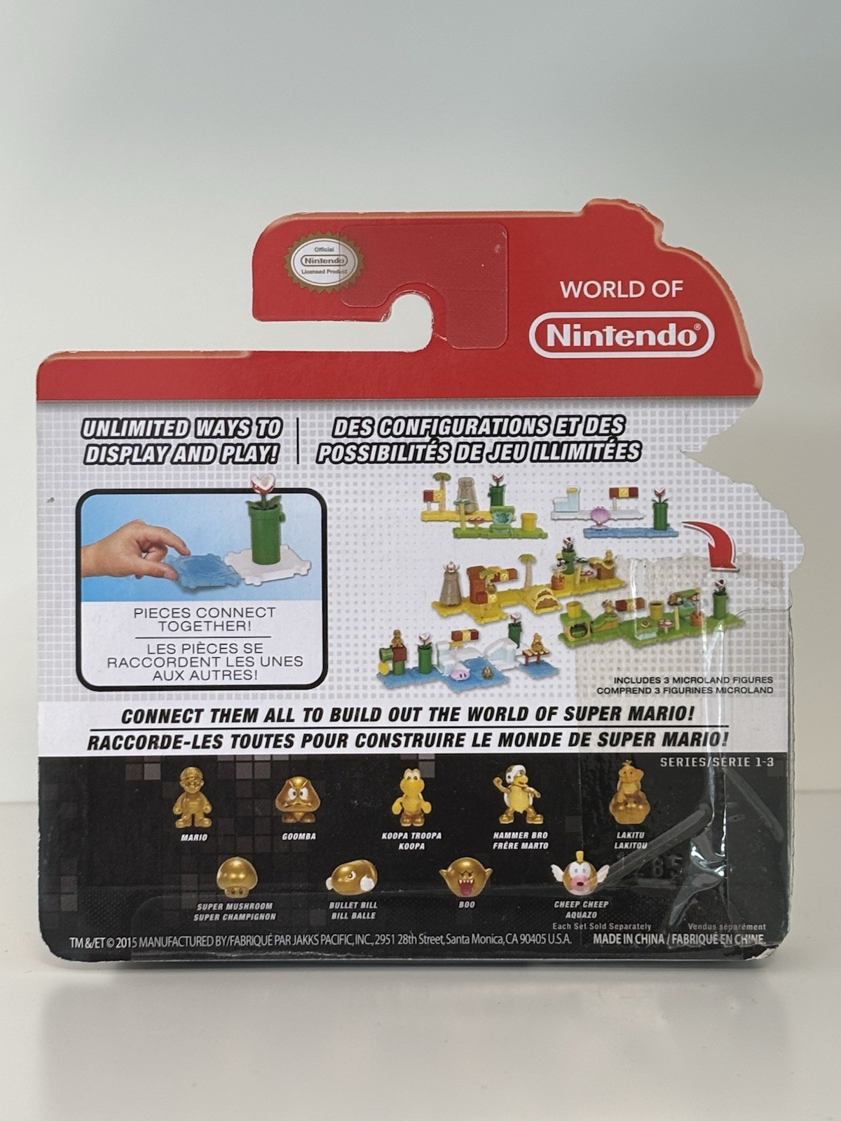 WORLD OF NINTENDO MICROLAND GOLD SERIES 1-3 MARIO SUPER CHAMPIGNON GOOMBA-FIGURE