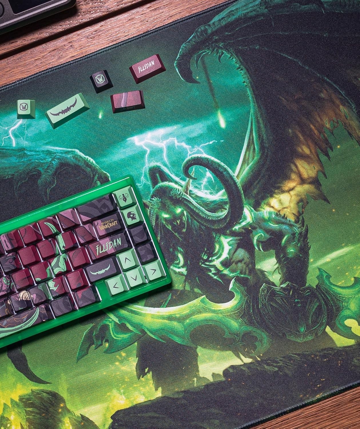 WoW Illidan Gaming Mousepad 35×16 – Durable & Washable