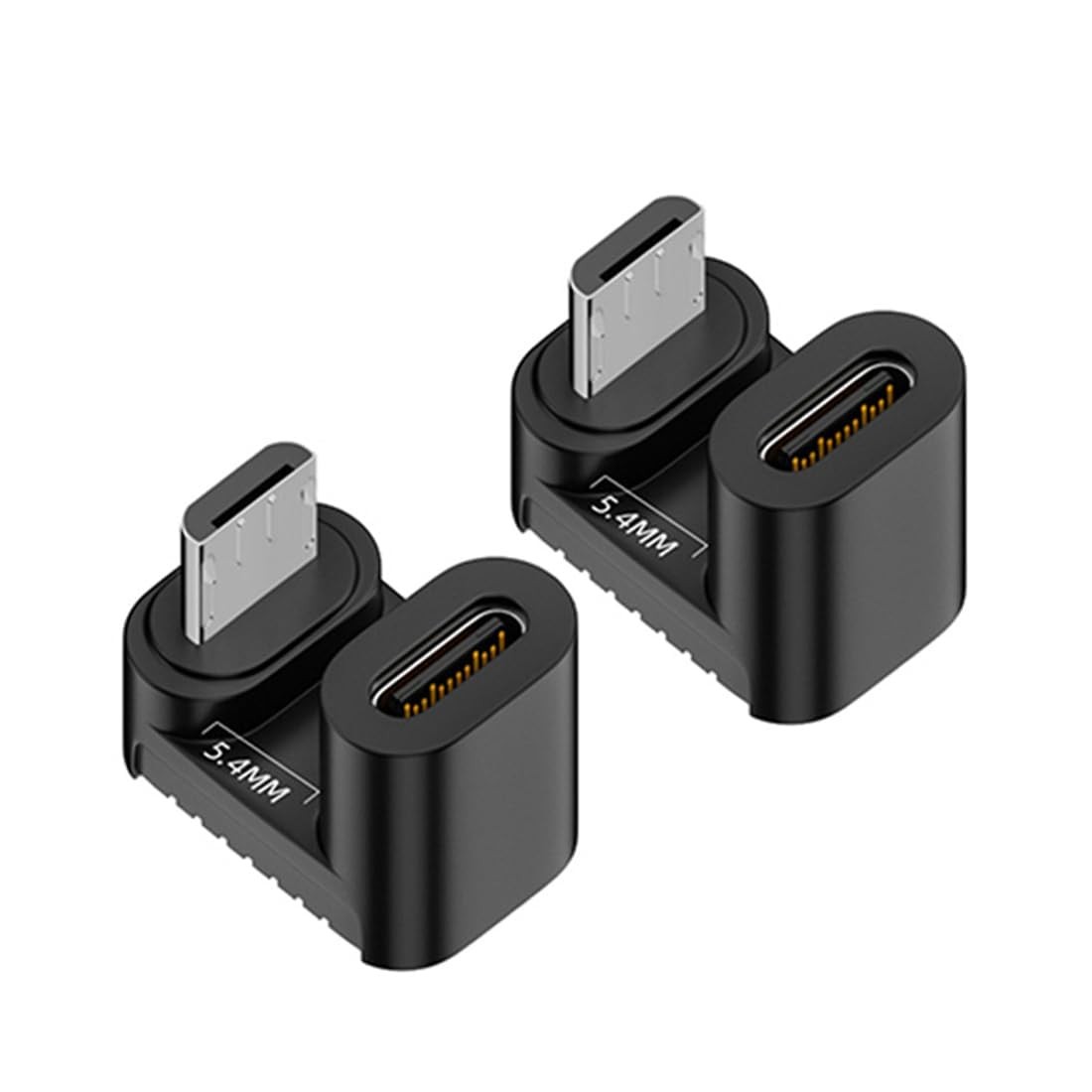 USB TypeC Female To Micro USB Male 180 Degree UShaped Adapter 5V/2A 2 PCS