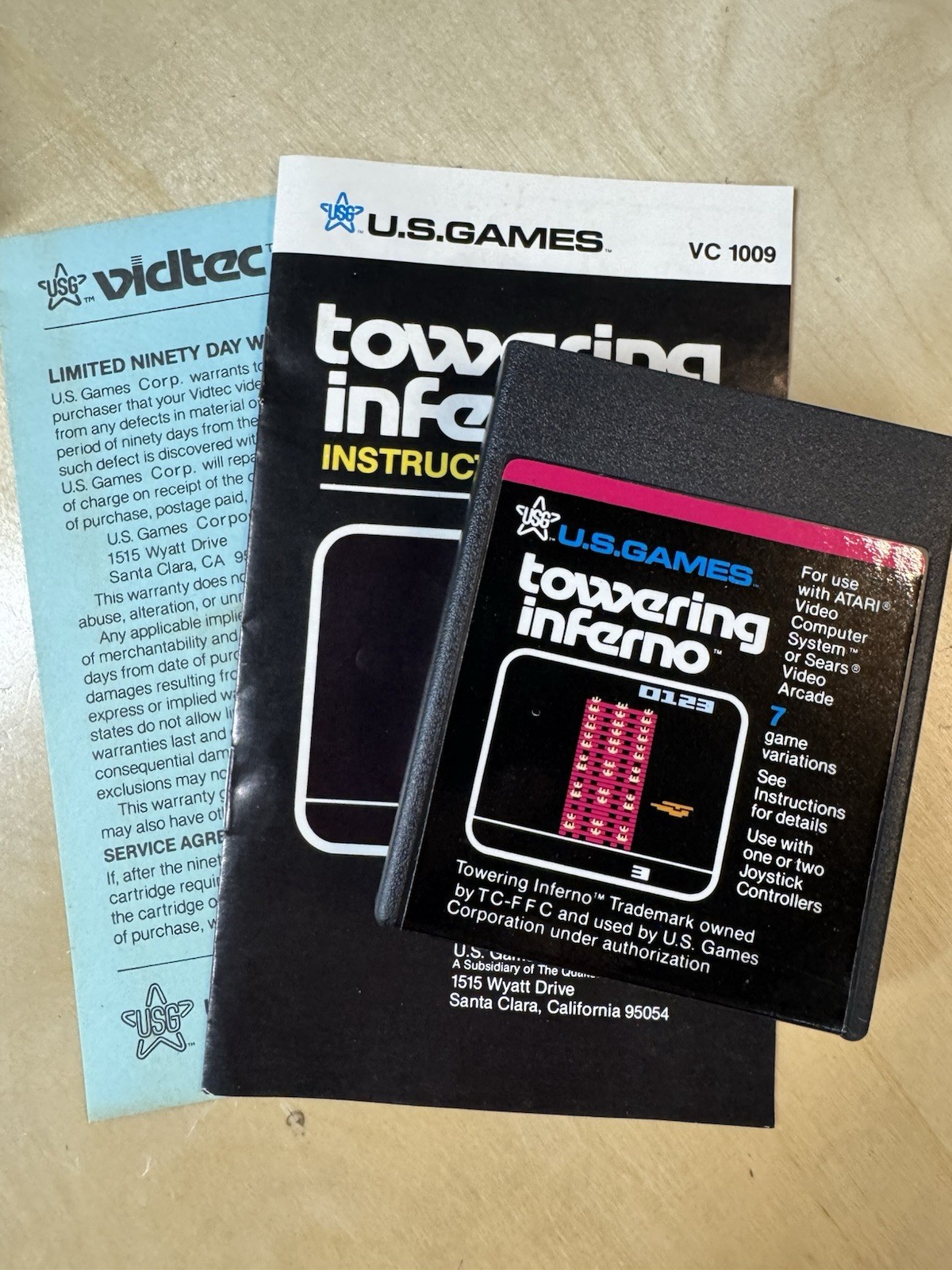 Atari 2600 Space Jockey – Towering Infernal – Sneak’n Peek – 3 Games – All CIB