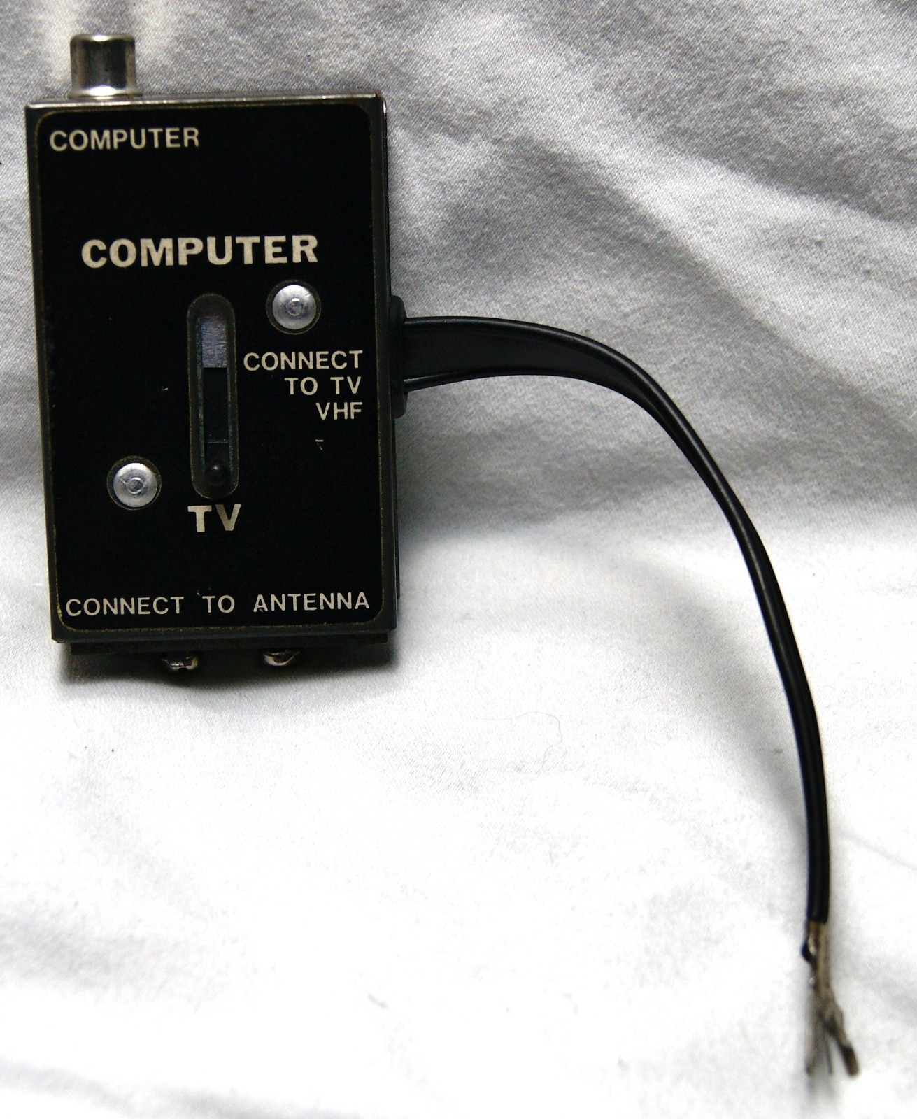 Vintage Computer Game to TV Antenna Switch Adapter VHF Connection
