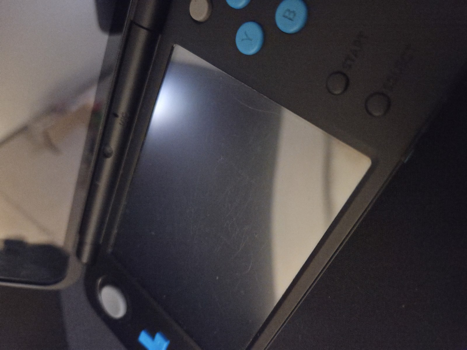 Nintendo New 2ds XL Blue/Black Handheld System with Charger and Stylus Tested